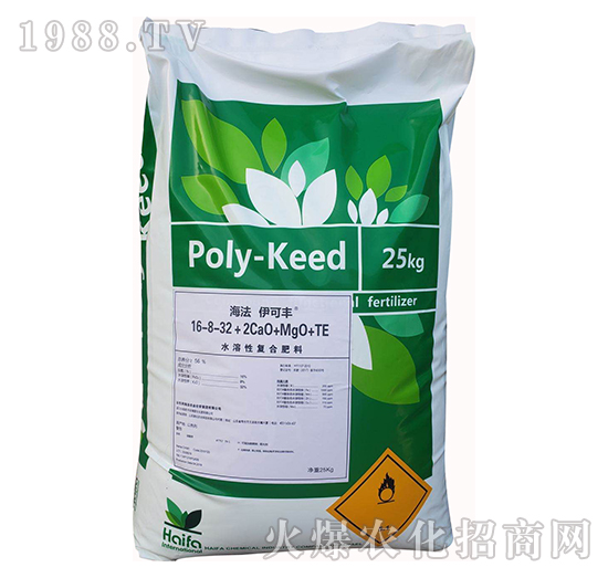 水溶性復合肥料16-8-32+2CaO+MgO+TE-海法伊可豐（綠袋）-海法