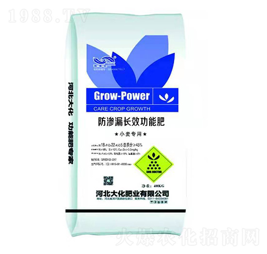 小麥專用防滲漏長(zhǎng)效功能肥-大化肥業(yè)