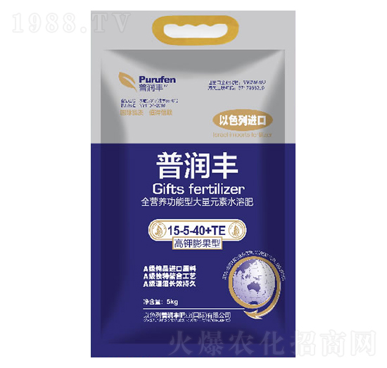 全營(yíng)養(yǎng)功能型大量元素水溶肥15-5-40+TE-普潤(rùn)豐