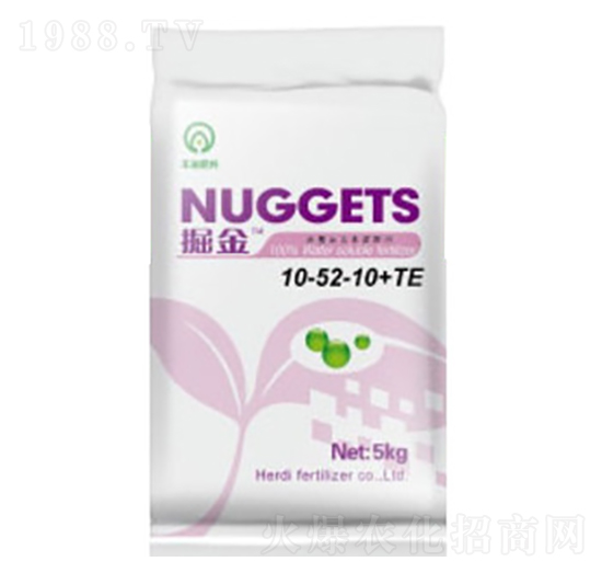 掘金大量元素水溶肥10-52-10+TE-禾迪