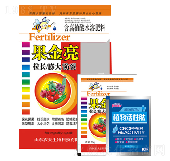 含腐植酸水溶肥料-果金亮+植物活性肽-農(nóng)夫