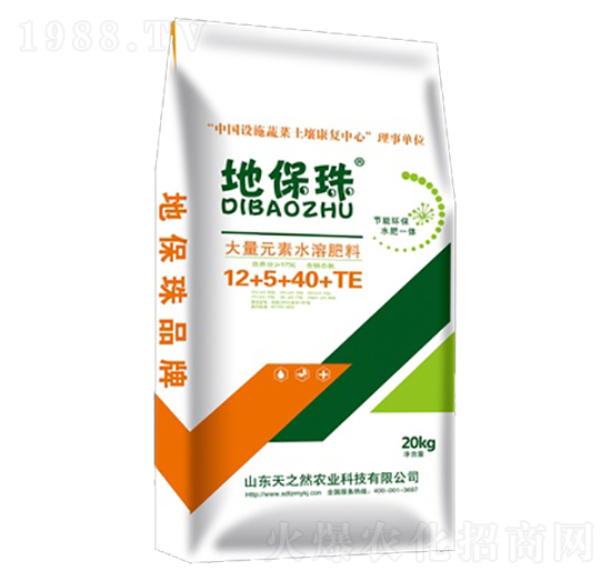 大量元素水溶肥料12-5-40+TE-地保珠-天之然