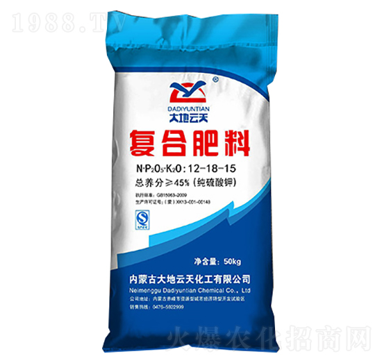 純硫酸鉀復合肥料12-18-15-大地云天