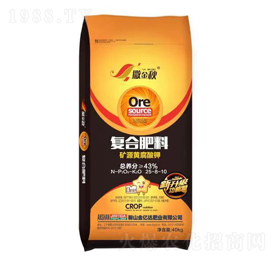 礦源黃腐酸鉀復(fù)合肥料25-8-10-撒金秋-金億達肥業(yè)