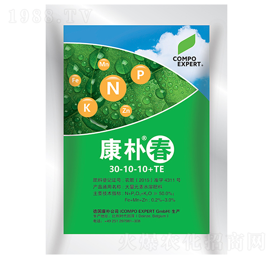 康樸春大量元素水溶肥料30-10-10+TE-康樸