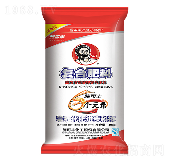 6個(gè)元素高濃度硫酸鉀復(fù)合肥料12-18-15-賽洋化工