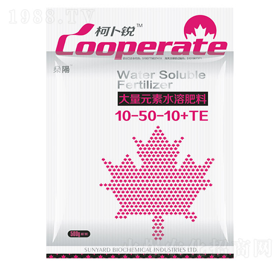 500g大量元素水溶肥料10-50-10+TE-柯卜銳-燊陽(yáng)化工