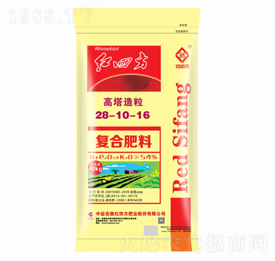 高塔造粒復合肥料28-10-16-紅四方