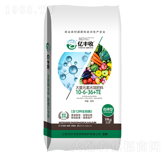 大量元素水溶肥料10-6-36+TE-億豐收-安得泰