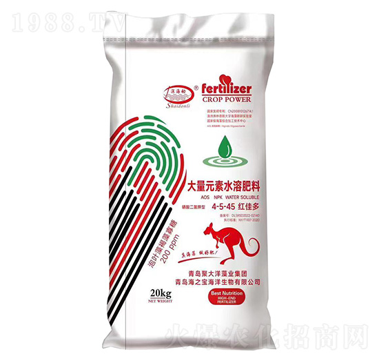 紅佳多大量元素水溶肥料4-5-45-深海動(dòng)-海之寶