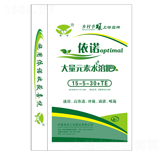 依諾大量元素水溶肥15-5-30+TE-三農(nóng)肥業(yè)
