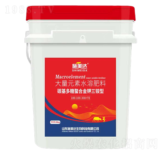 碳基多糖螯合金鉀三銨型大量元素水溶肥料100-100-308+TE-施美達(dá)